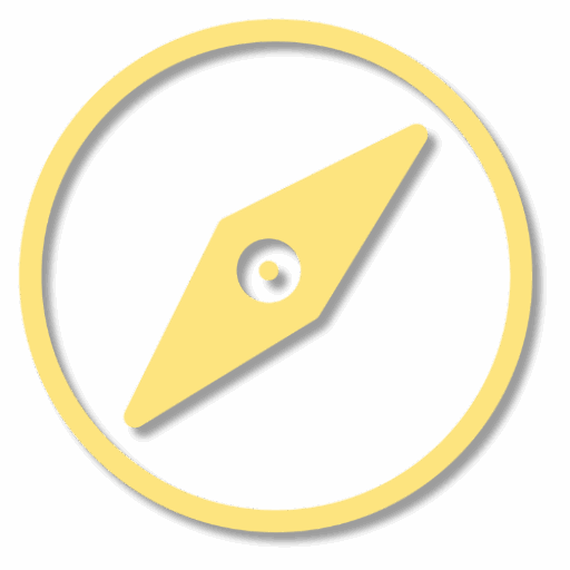 kompas w kolorze żółtym